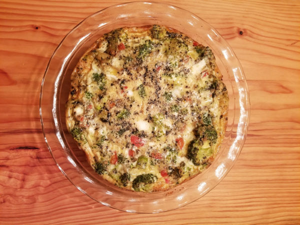 crustless broccoli pepper quiche